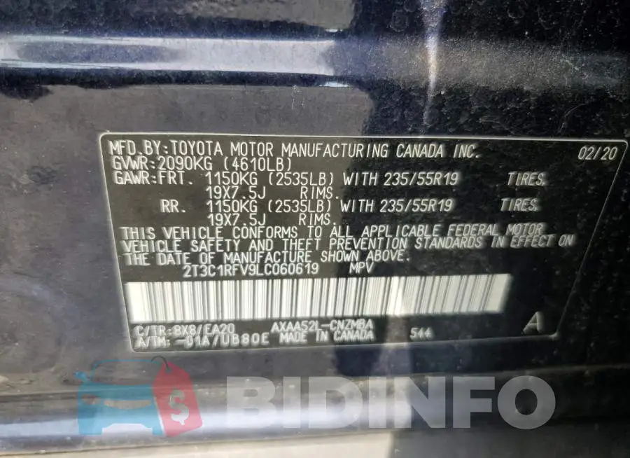 2T3C1RFV9LC060619 Photo# 12