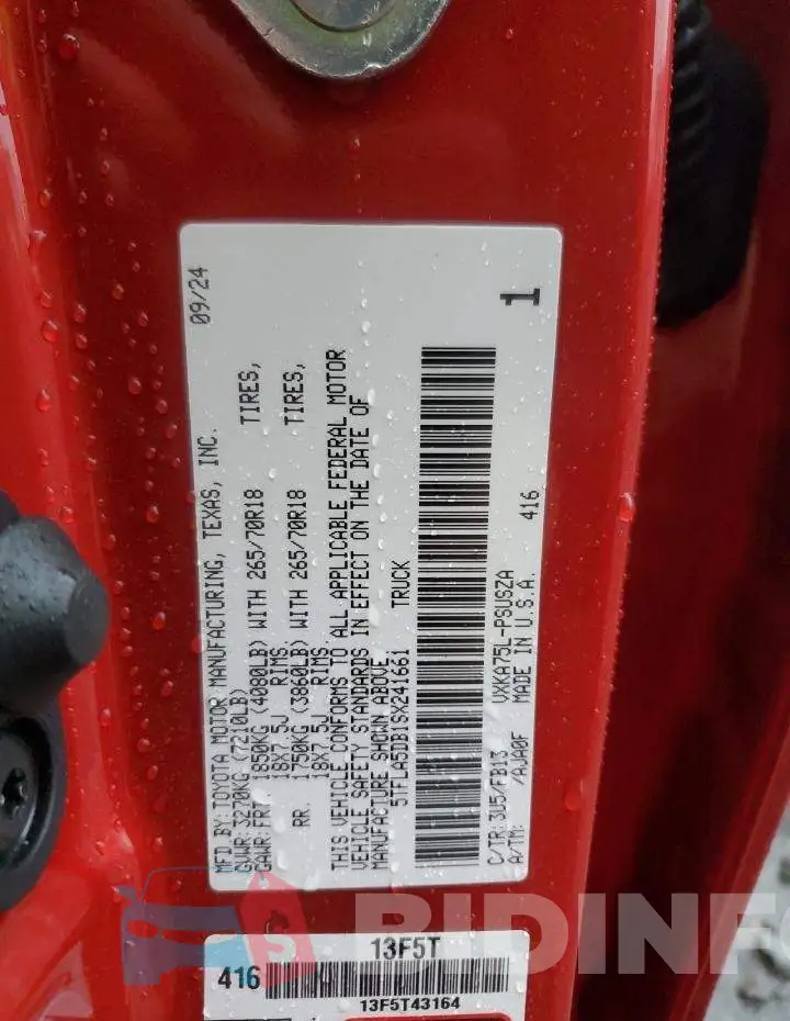 5TFLA5DB1SX241661 Photo# 12