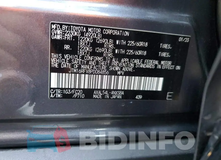 JTM16RFV8PD084856 Photo# 13