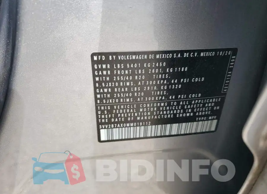 3VV2B7AX0MM019112 Photo# 14