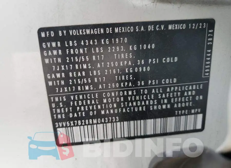 3VV5X7B28RM043733 Photo# 13
