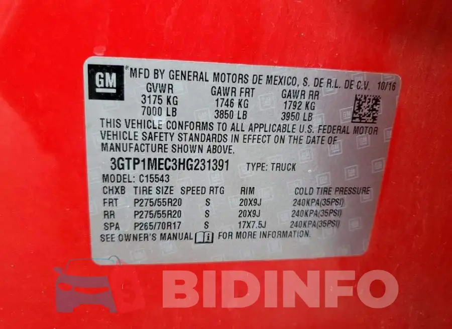 3GTP1MEC3HG231391 Photo# 12