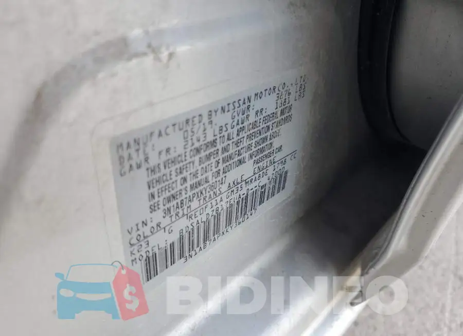3N1AB7APXKY360147 Photo# 12