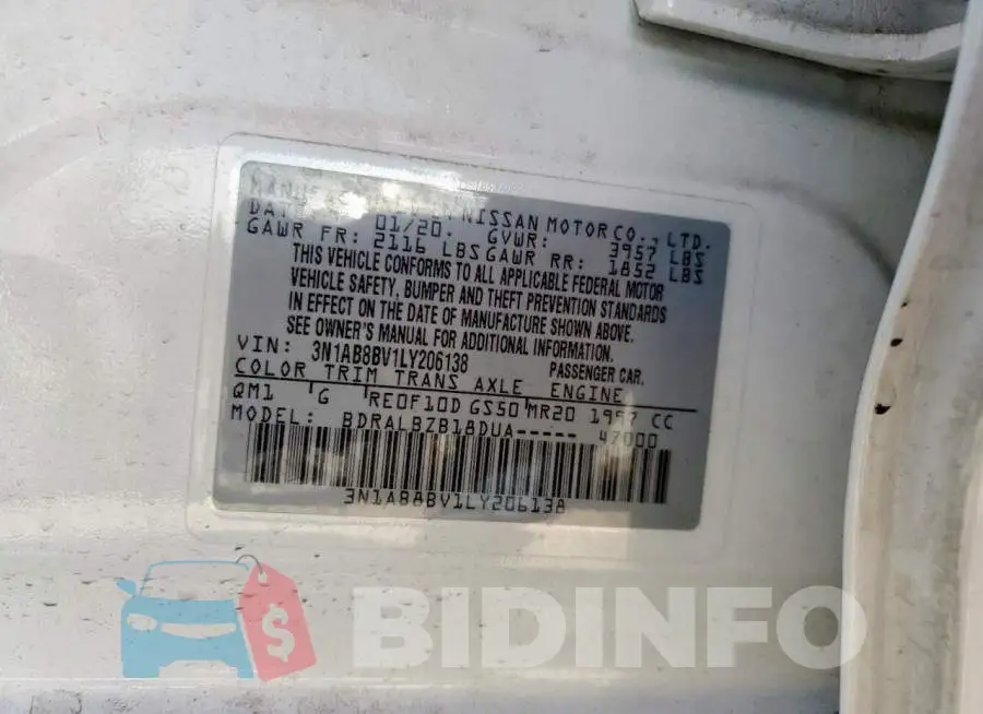 3N1AB8BV1LY206138 Photo# 12