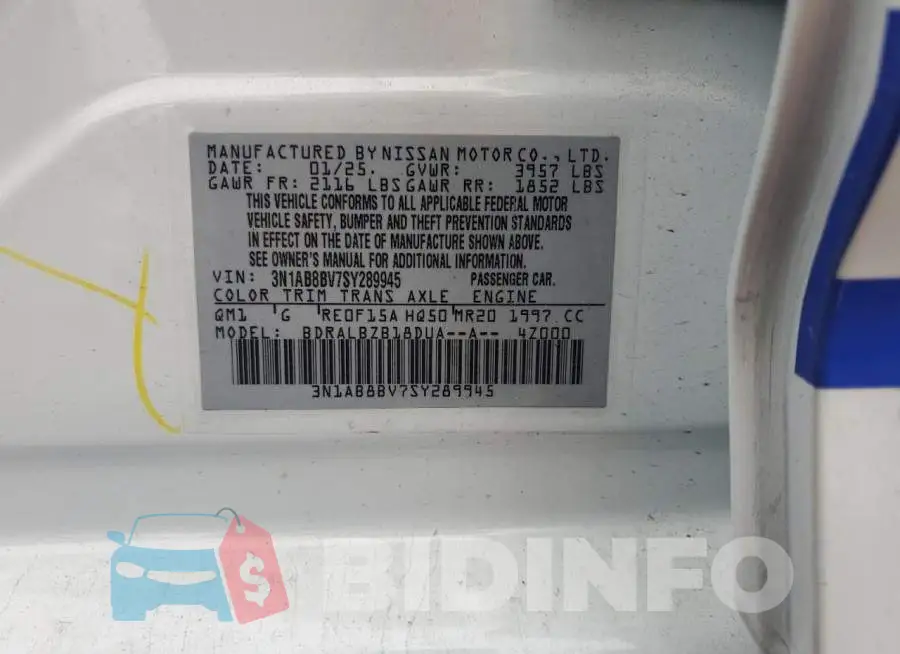 3N1AB8BV7SY289945 Photo# 13