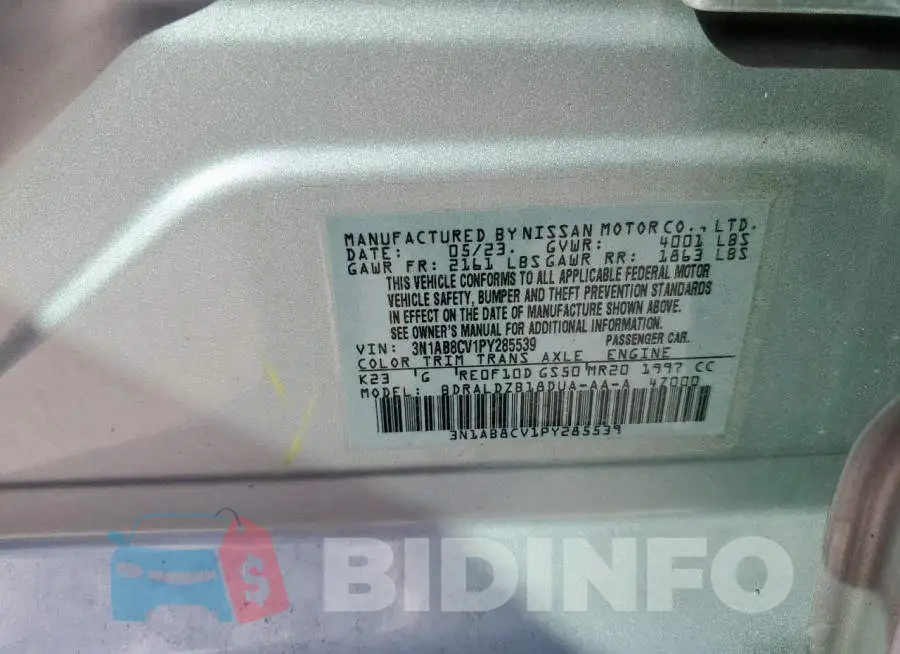 3N1AB8CV1PY285539 Photo# 13