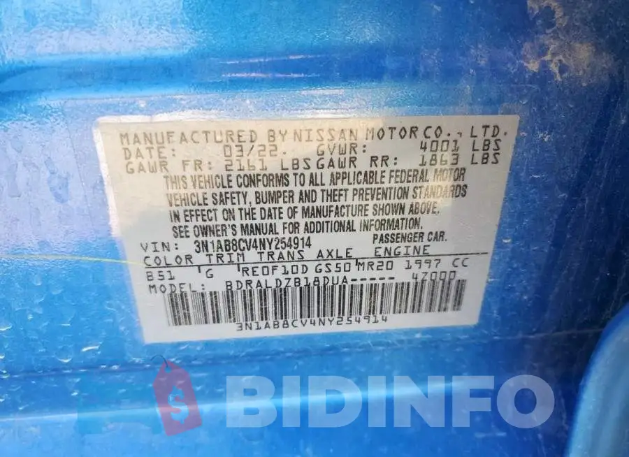 3N1AB8CV4NY254914 Photo# 13