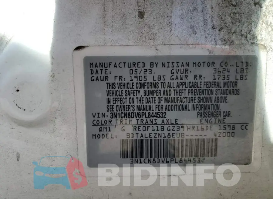3N1CN8DV6PL844532 Photo# 12