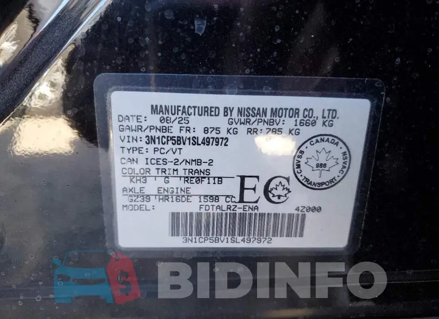3N1CP5BV1SL497972 Photo# 12