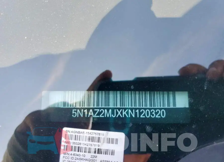 5N1AZ2MJXKN120320 Photo# 13