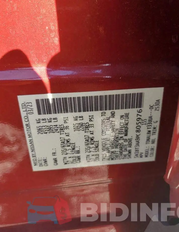 5N1BT3AA9PC805976 Photo# 13