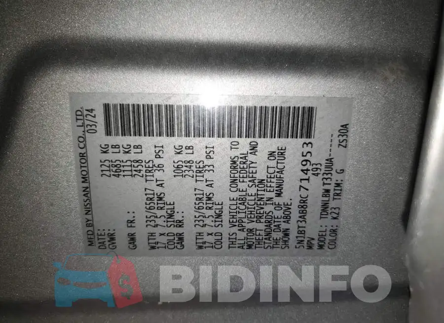 5N1BT3AB8RC714953 Photo# 13