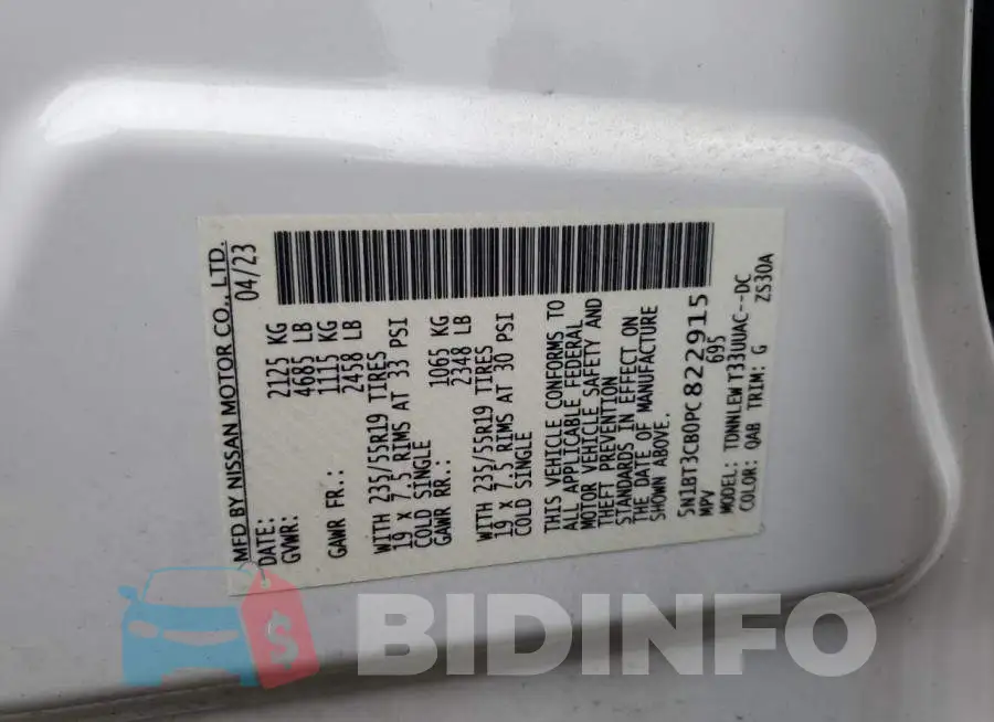 5N1BT3CB0PC822915 Photo# 13