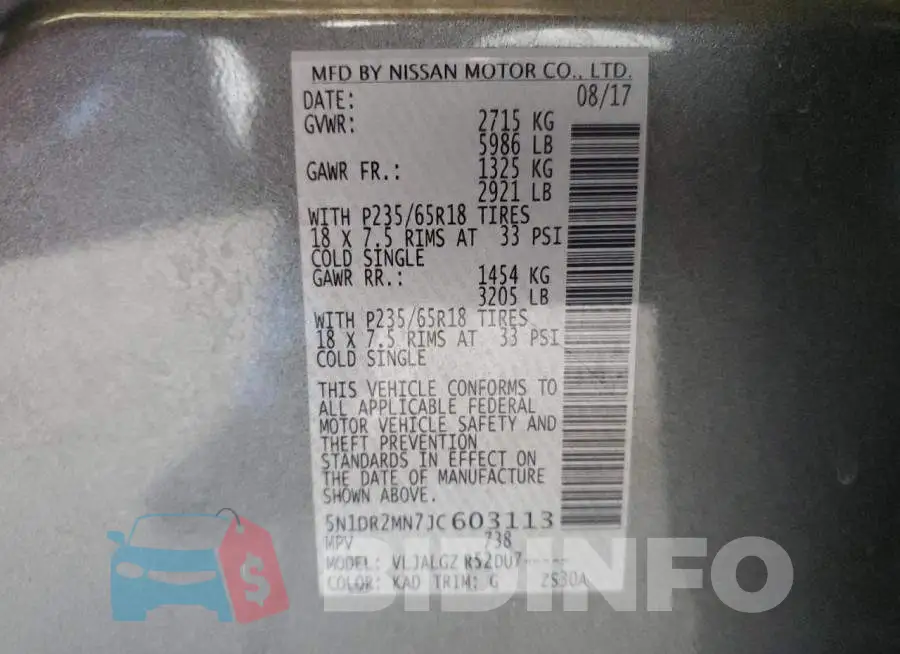 5N1DR2MN7JC603113 Photo# 12
