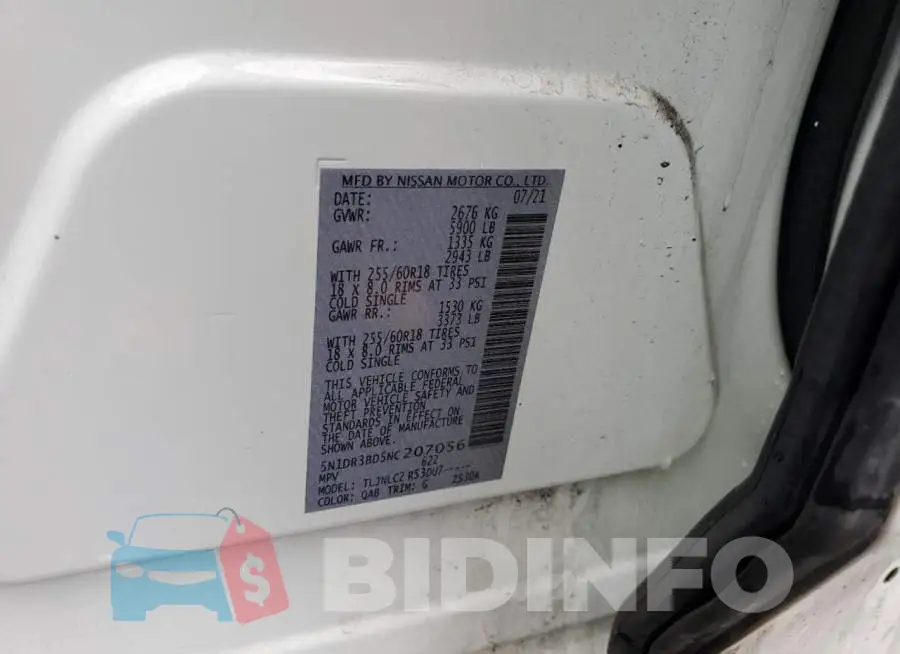 5N1DR3BD5NC207056 Photo# 14