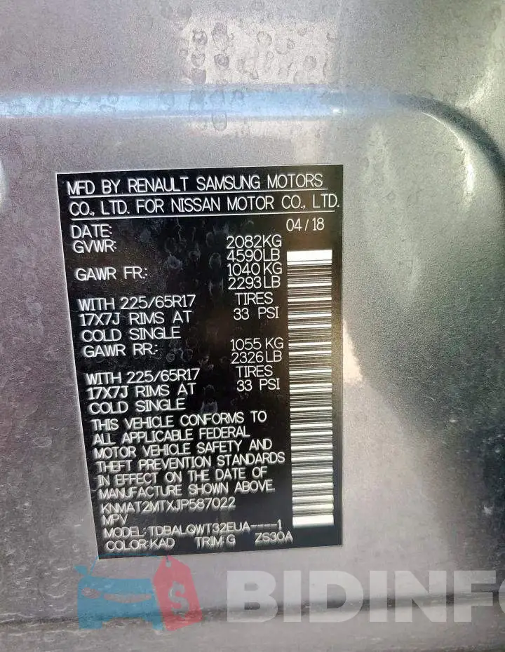 KNMAT2MTXJP587022 Photo# 14