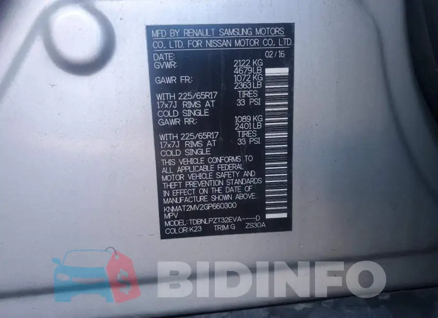 KNMAT2MV2GP660300 Photo# 13