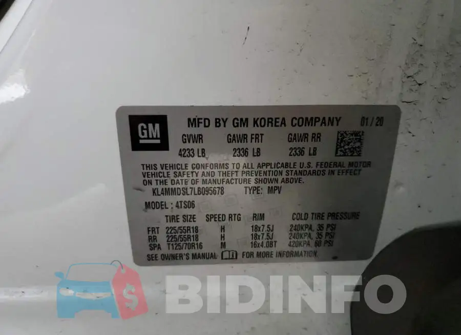 KL4MMDSL7LB095678 Photo# 13