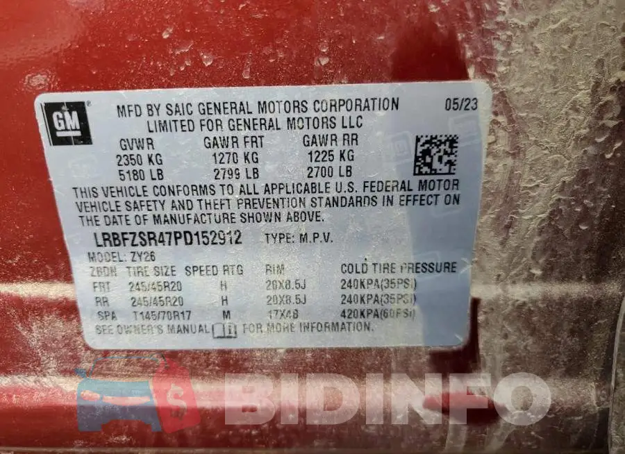 LRBFZSR47PD152912 Photo# 13