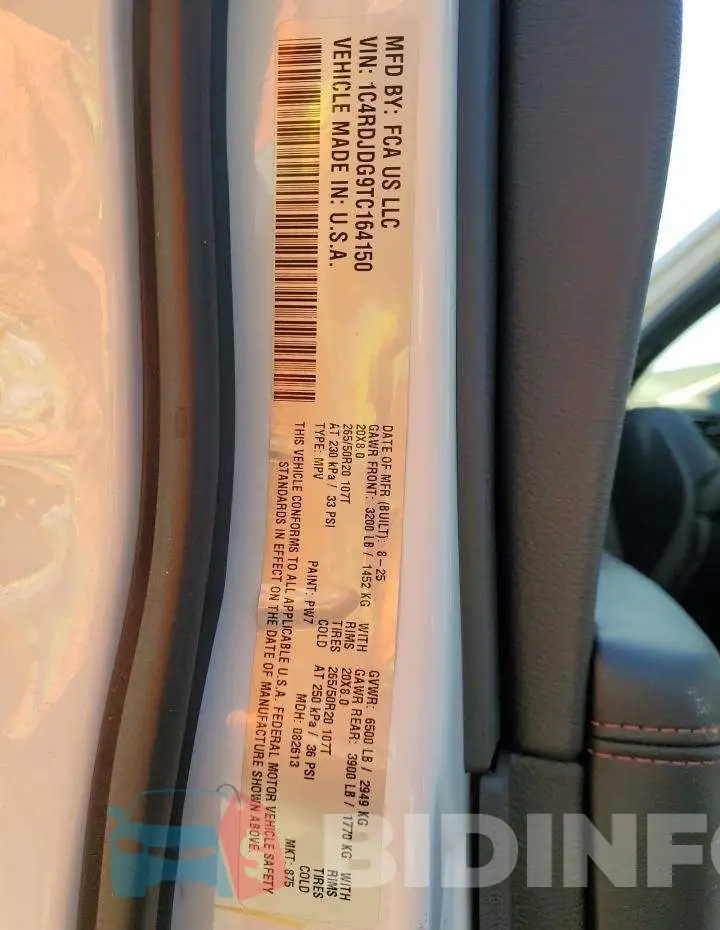 1C4RDJDG9TC164150 Photo# 13