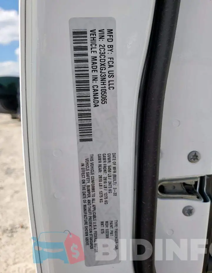 2C3CDXGJ3NH105065 Photo# 12