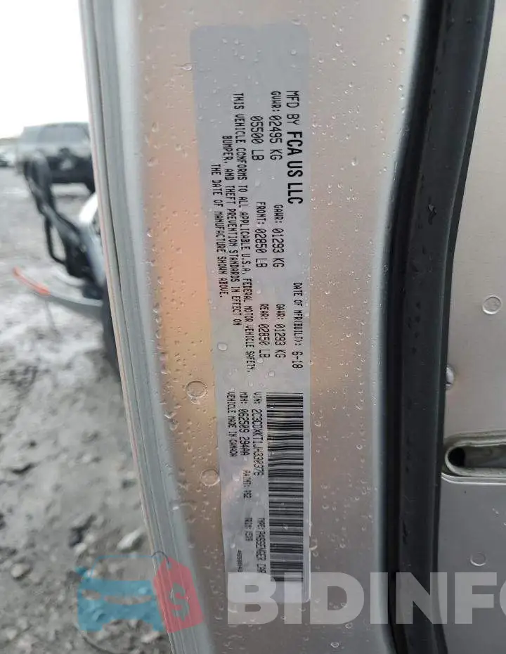 2C3CDXKT1JH330376 Photo# 12