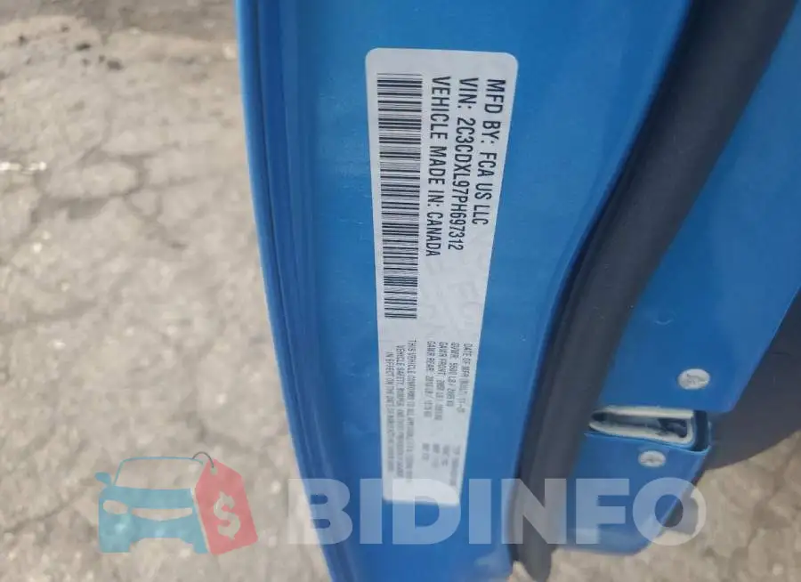 2C3CDXL97PH697312 Photo# 12