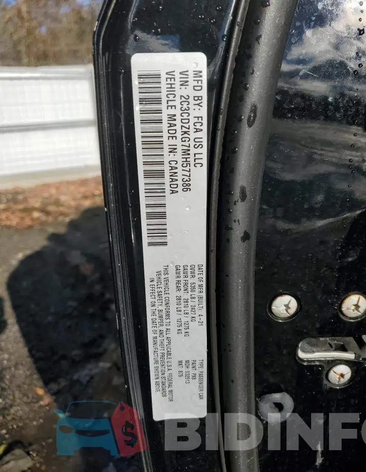 2C3CDZKG7MH577386 Photo# 13