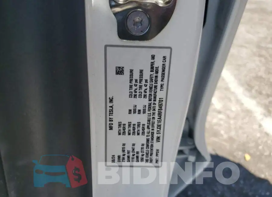 5YJ3E1EA4RF849701 Photo# 13