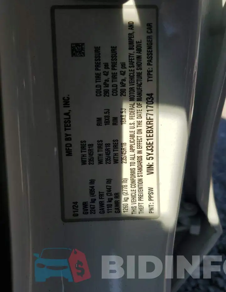 5YJ3E1EBXRF717034 Photo# 13