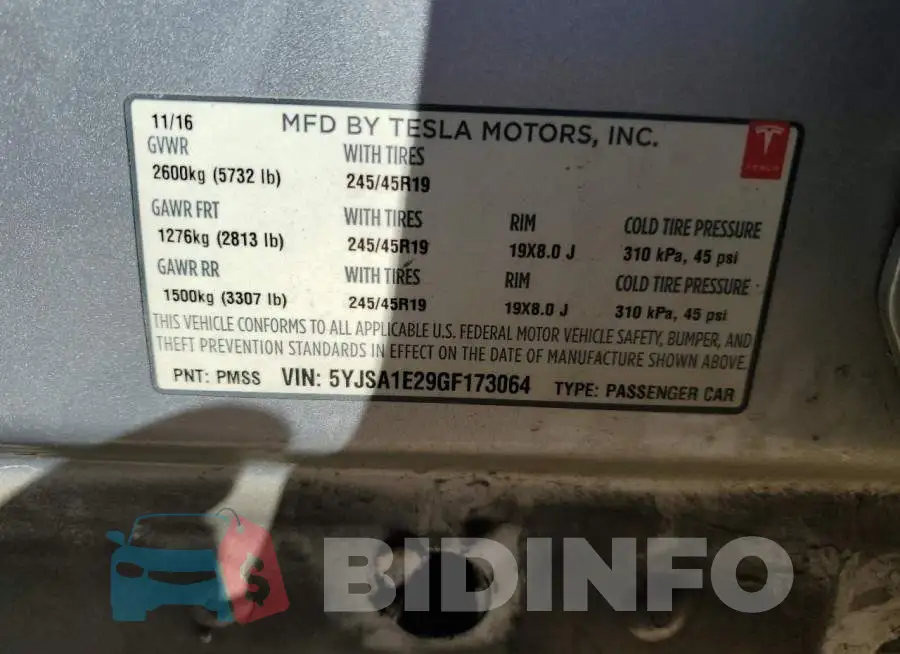 5YJSA1E29GF173064 Photo# 12
