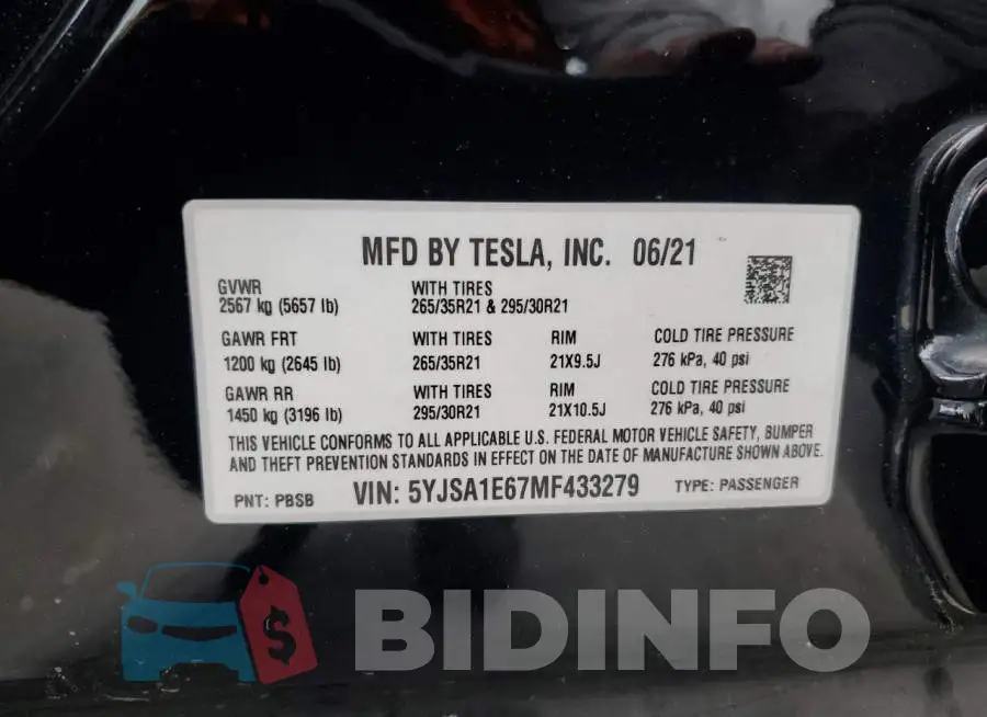5YJSA1E67MF433279 Photo# 12
