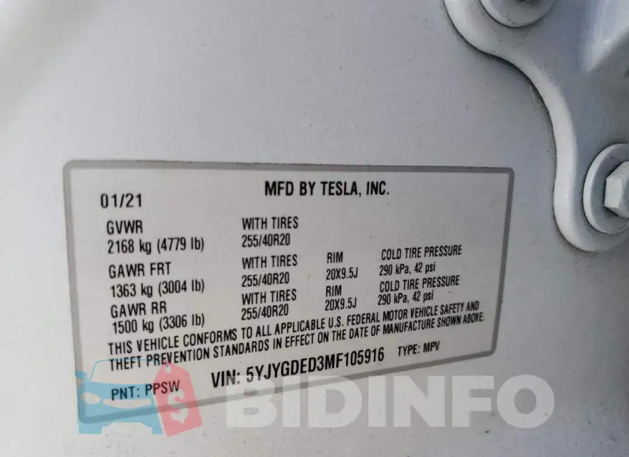 5YJYGDED3MF105916 Photo# 12