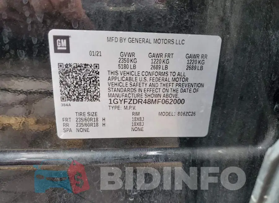 1GYFZDR48MF062000 Photo# 14
