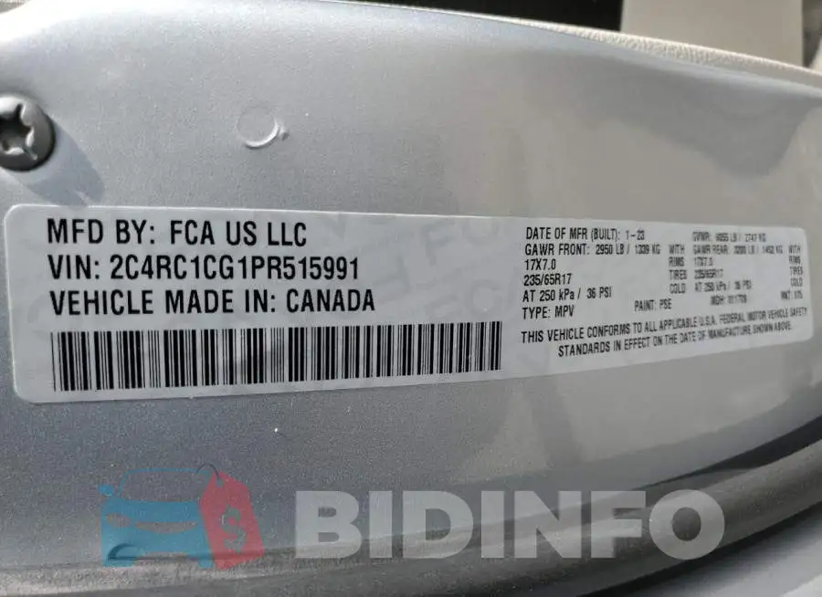 2C4RC1CG1PR515991 Photo# 14