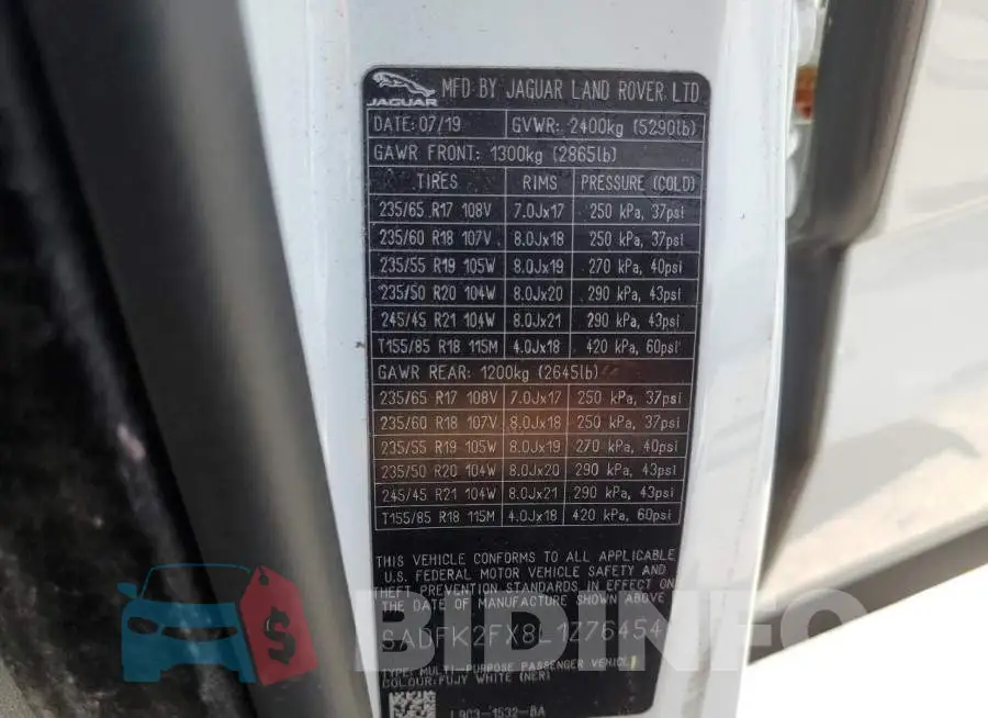 SADFK2FX8L1Z76454 Photo# 13