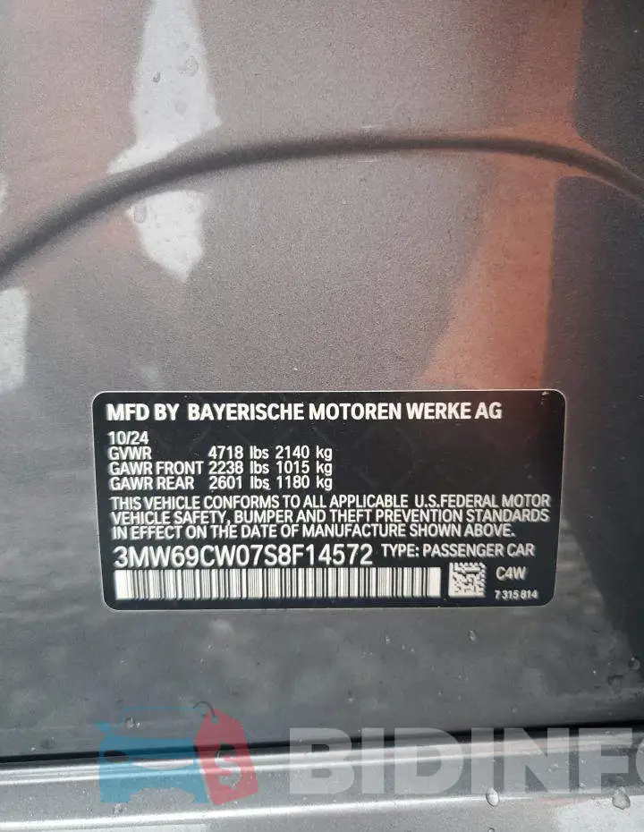3MW69CW07S8F14572 Photo# 12