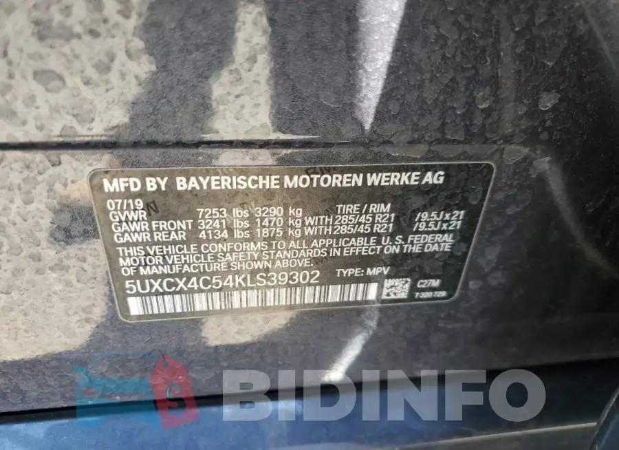 5UXCX4C54KLS39302 Photo# 13