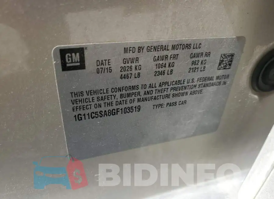 1G11C5SA8GF103519 Photo# 12
