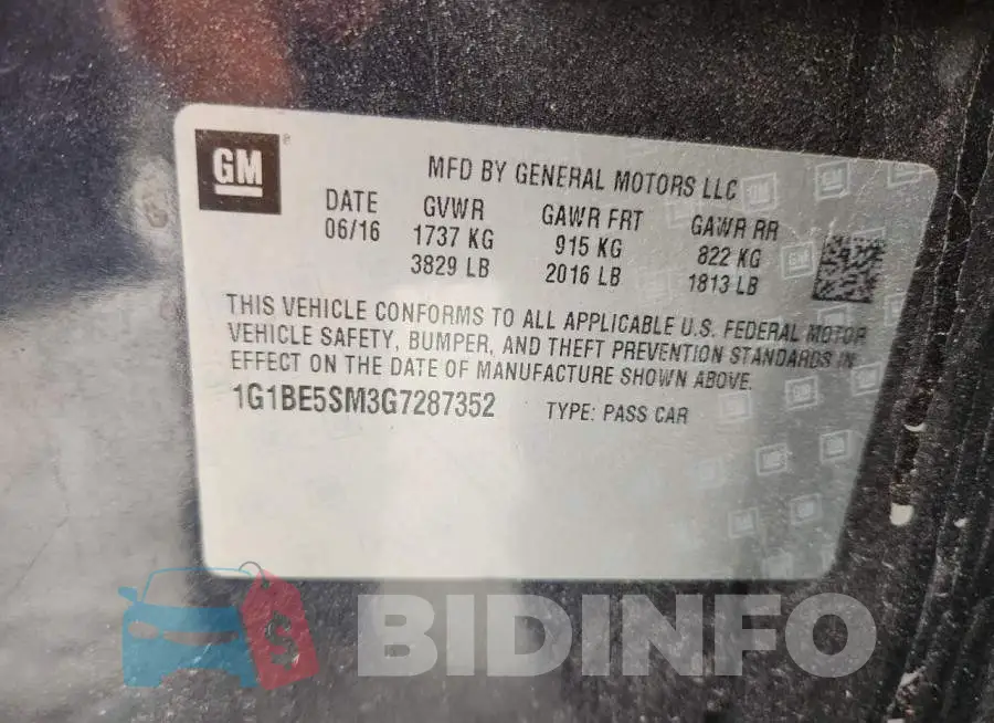 1G1BE5SM3G7287352 Photo# 13