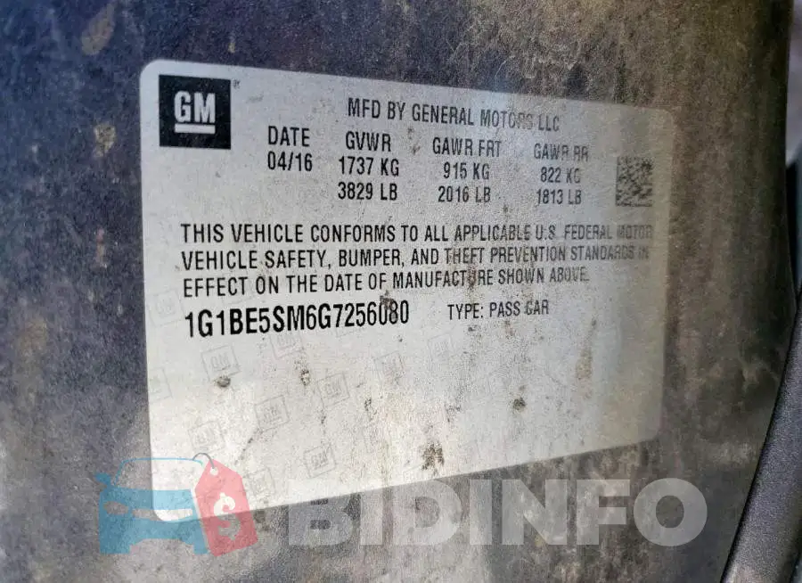 1G1BE5SM6G7256080 Photo# 12