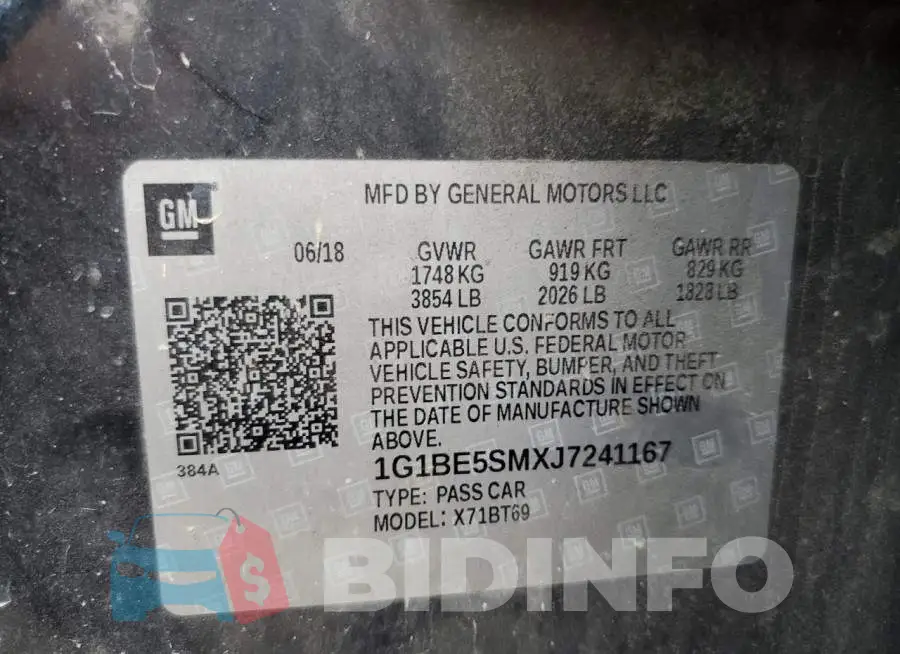 1G1BE5SMXJ7241167 Photo# 12