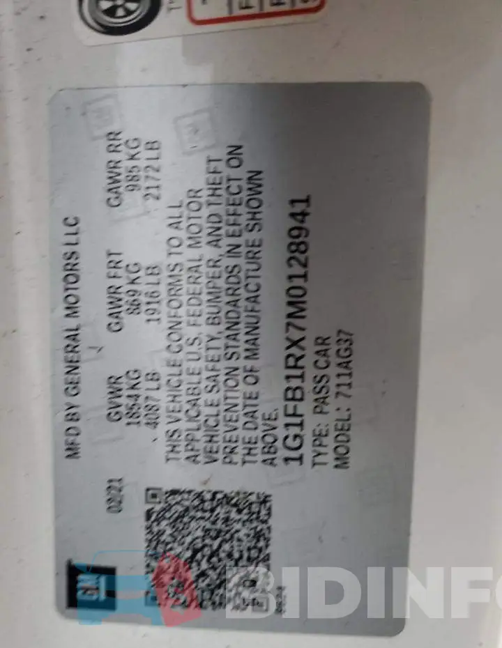 1G1FB1RX7M0128941 Photo# 12