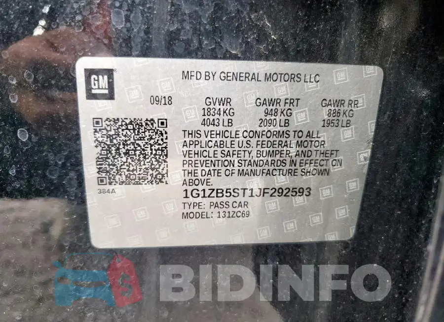 1G1ZB5ST1JF292593 Photo# 12