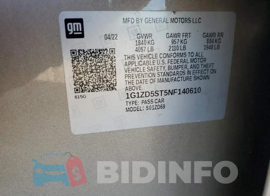1G1ZD5ST5NF140610 Photo# 13