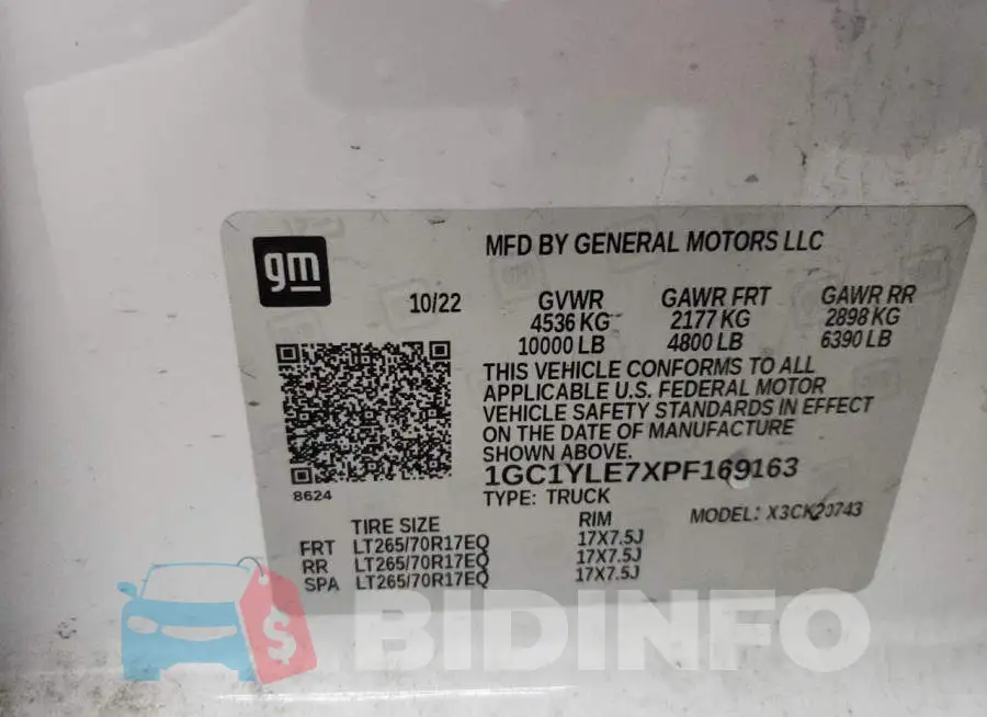 1GC1YLE7XPF169163 Photo# 12