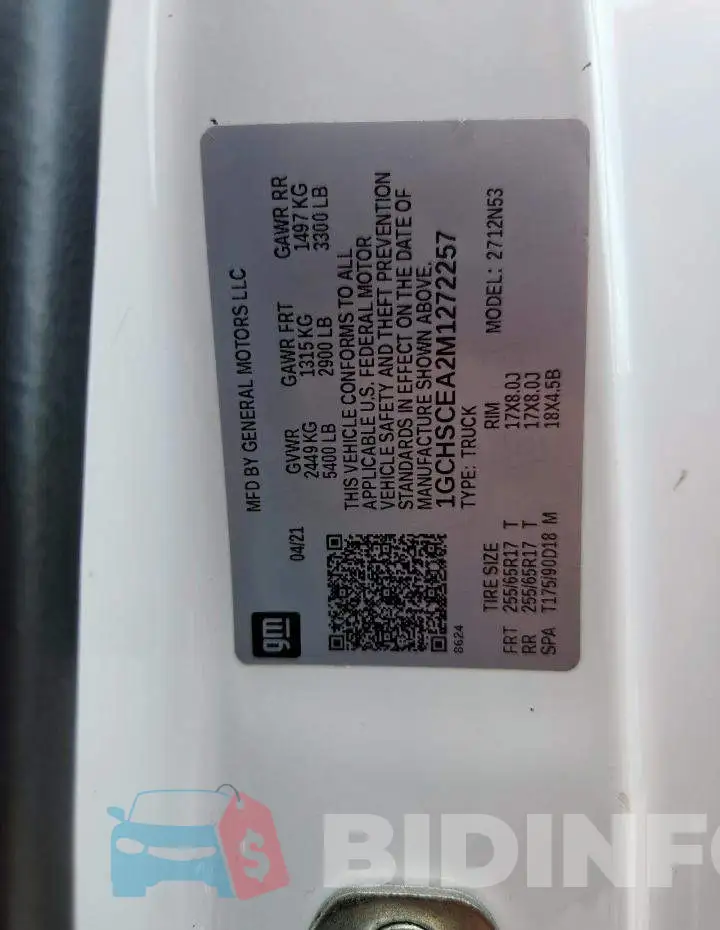 1GCHSCEA2M1272257 Photo# 13