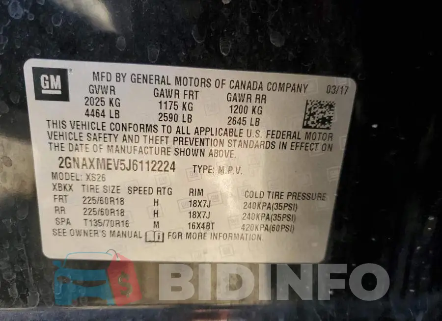 2GNAXMEV5J6112224 Photo# 13