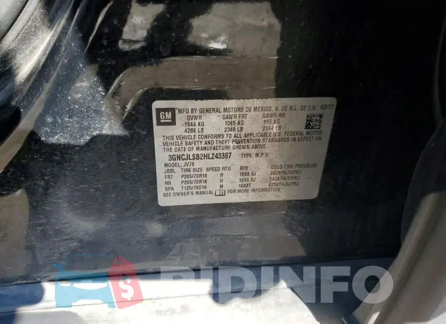 3GNCJLSB2HL243387 Photo# 12