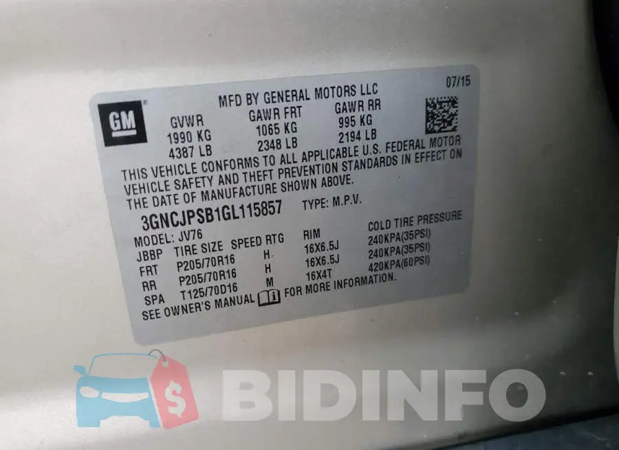3GNCJPSB1GL115857 Photo# 13